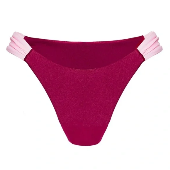 Princess Polly Red Ruched Bikini Bottom - Picture 8 of 8